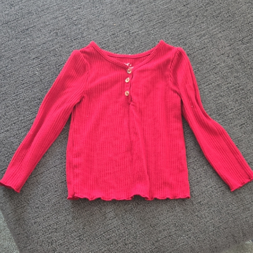 Red Kids Long Sleeve Shirt